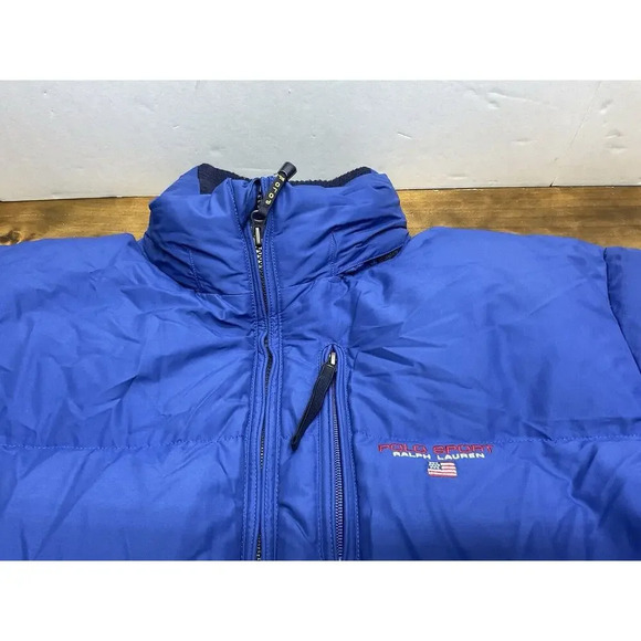 VINTAGE Polo Sport Ralph Lauren Jacket Mens 2XL Blue Down Marshmellow Puffer - Picture 4 of 14
